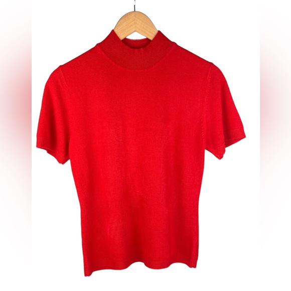 Red turtle neck sweater sizes large - Picture 3 of 5